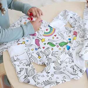 Kids Unicorn colour-in PJ set a lovely gift 