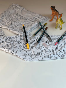 Kids colour-in Pjs with dinosaurs 