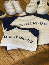 Load image into Gallery viewer, He him us / she her us matching LGBTQ+ family t-shirts -parents and child set
