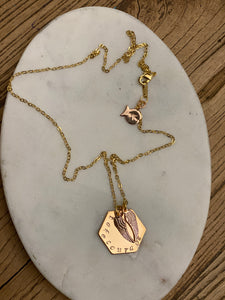 Adoption necklace - take courage pendant necklace designed by NFM