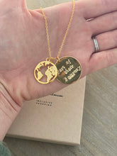 Load image into Gallery viewer, Part of their journey gold pendant necklace
