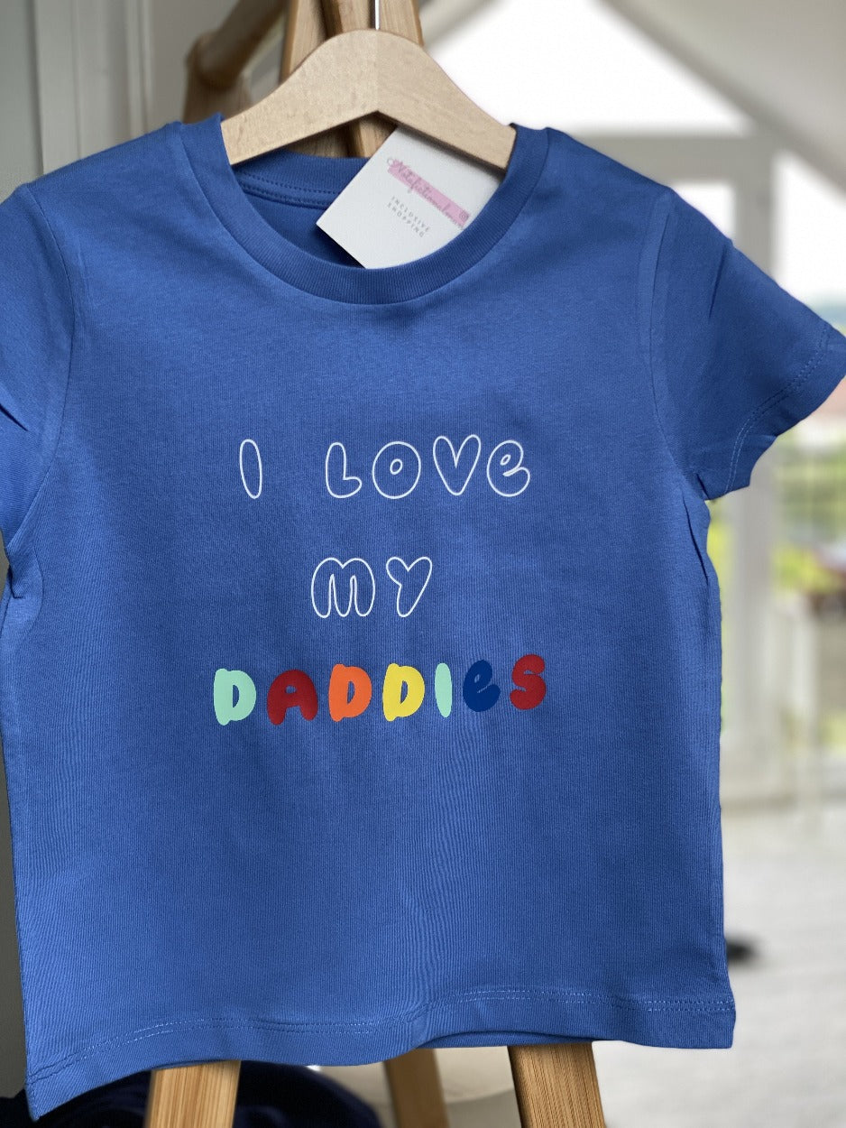 Kids-Love-Daddies-Rainbow-T-shirt-Blue