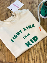 Load image into Gallery viewer, Fight-like-this-kid-baby-toddler-tshirt-green-slogan-one-of-the-items-from-the-adoption-clothing-range-from-notafictionalmum
