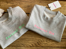 Load image into Gallery viewer, Grey-sweatshirts-with-forever-bro-forever-sis-slogan
