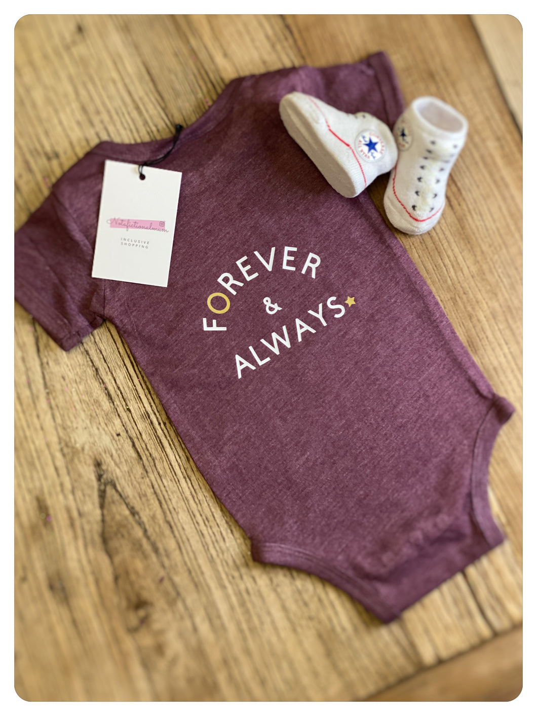 Adoption babygrow - forever & always unisex babygrow