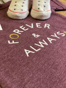 Adoption babygrow - forever & always unisex babygrow