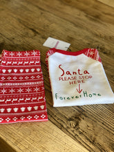 Load image into Gallery viewer, Kids santa please stop here PJ set
