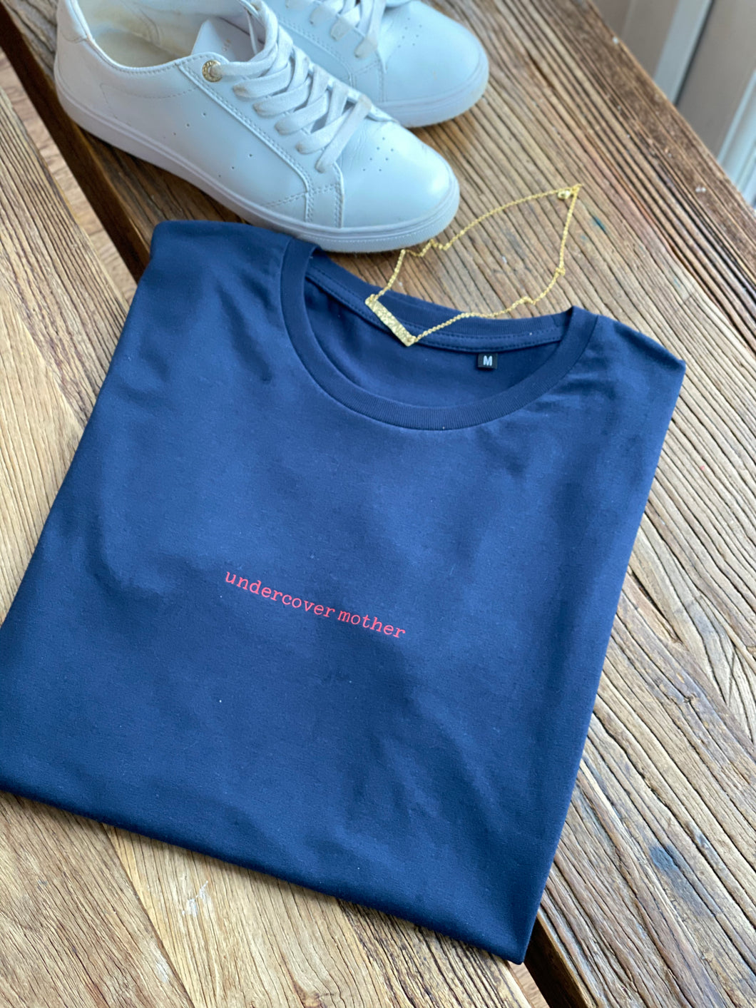 Undercover-mother-womens-slogan-t-shirt-blue