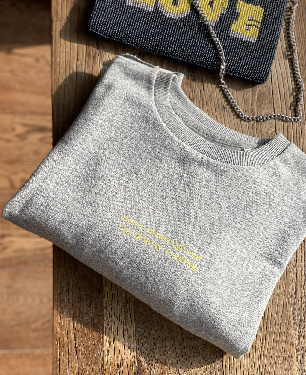 Adoption sweatshirt - don't interrupt me, I'm family finding design
