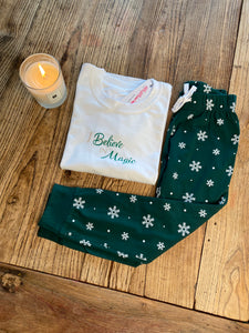 'I believe in magic' kids Christmas PJS