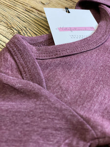 Maroon-Forever-&-always-babygrow-neckline