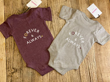 Load image into Gallery viewer, babys-Forever-&amp;-always-babygrow-maroon-olive-green-set
