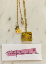 Load image into Gallery viewer, womens-gold-chain-necklace-calendar-pendant-personalised-notafictionalmum-gift
