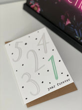 Load image into Gallery viewer, adoption-card-1-year-polksdot-anniversary-craft-envelope
