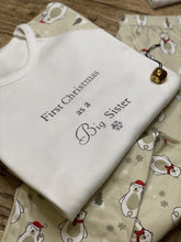 Load image into Gallery viewer, big-sister-first-christmas-flatlay-polar-bear-baby-first-christmas
