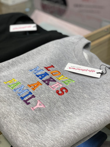 grey-embroidered-rainbow-sweatshirt-love-islove-sweatshirt-pride-sweatshirt