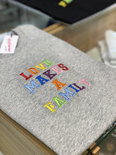 Load image into Gallery viewer, love-tshirt-embroidered-grey-love-T-shirt
