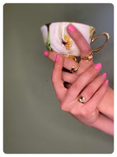 Load image into Gallery viewer, gold-plated-hug-ring-gold-teacup-and-saucer
