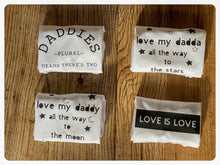 Load image into Gallery viewer, love-is-love-babygrow-lgbtq-family-same-sex babygrows-set-four

