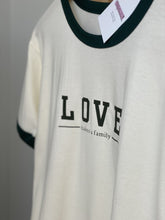 Load image into Gallery viewer, love-makes-a family-adoption-surragcy-t-shirt-olive-green-cream-colourway
