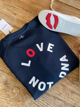 Load image into Gallery viewer, love-not-dna-sweatshirt-adult-navy-blue
