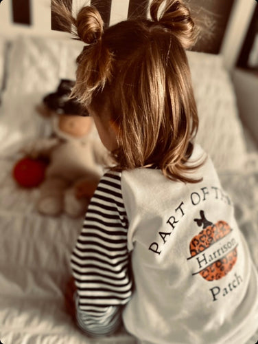 kids-halloween-pumpkin-personalised-black-white-stripe-pjs