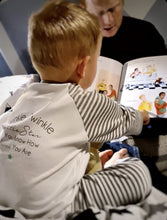 Load image into Gallery viewer, toddler-grey-and-white-striped-pyjamas-baby-pyjama-set
