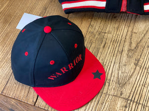 red-baseball-cap-warrior-slogan-kids